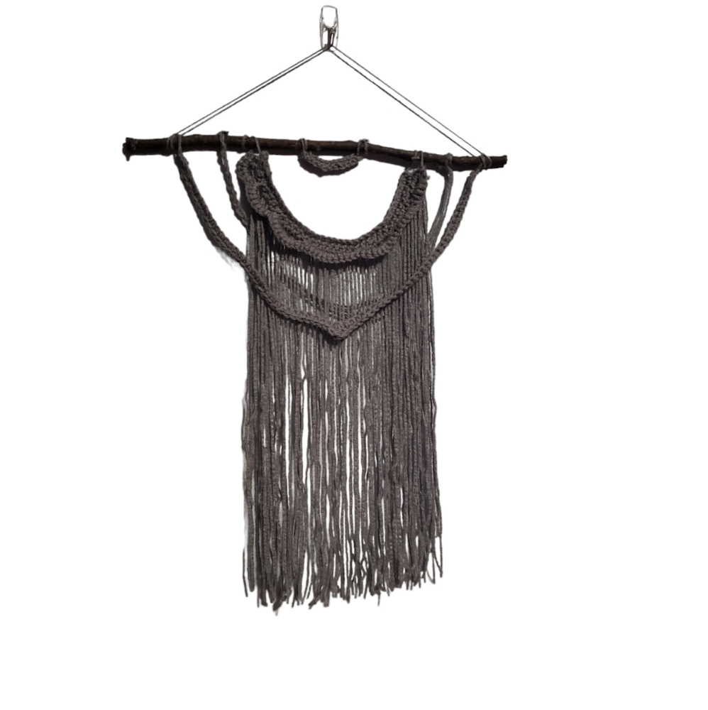 Boho wall hanging grey